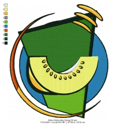 Melon Embroidery Design 02